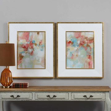 Touch Of Blush Framed Prints - Set of 2