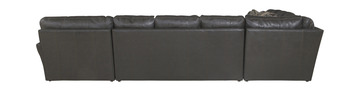 Regula 3 Piece Leather Sectional - Steel Right Chaise