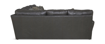 Regula 3 Piece Leather Sectional - Steel Right Chaise