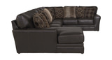 Regula 3 Piece Leather Sectional - Chocolate Left Chaise thumbnail 7