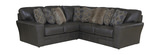 Regula 2 Piece Leather Sectional - Steel Left Loveseat thumbnail 1