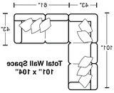 Regula 2 Piece Leather Sectional - Steel Left Loveseat thumbnail 8