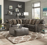 Regula 2 Piece Leather Sectional - Steel Left Loveseat thumbnail 2