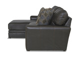 Regula 2 Piece Leather Sectional - Steel Left Chaise thumbnail 4
