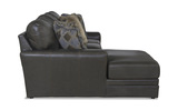 Regula 2 Piece Leather Sectional - Steel Left Chaise thumbnail 3