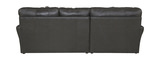 Regula 2 Piece Leather Sectional - Steel Left Chaise thumbnail 2
