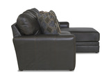 Regula 2 Piece Leather Sectional - Steel Right Chaise thumbnail 4