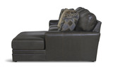 Regula 2 Piece Leather Sectional - Steel Right Chaise thumbnail 5