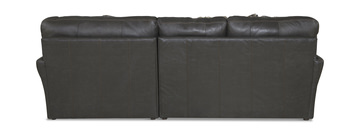 Regula 2 Piece Leather Sectional - Steel Right Chaise