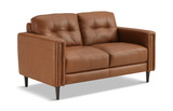 Ollie Leather Loveseat thumbnail 2
