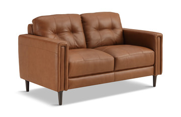 Ollie Leather Loveseat