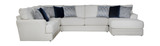 Hubble 3 Piece Modular Sectional With Right Chaise - Sugar thumbnail 3