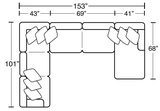 Hubble 3 Piece Modular Sectional With Right Chaise - Sugar thumbnail 9