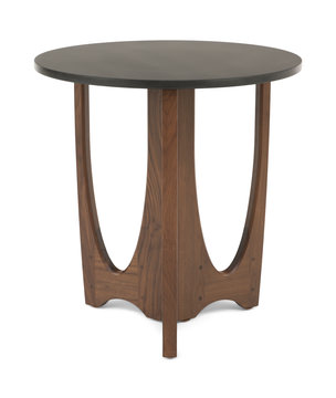 Walnut Grove Round Stone Top End Table