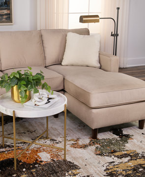 Evolution Vanilla/Pewter Area Rug - 5′3″ X 7′3″