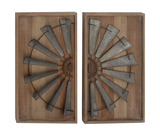 Set of 2 Aluminum/Wood Wall Panels thumbnail 1
