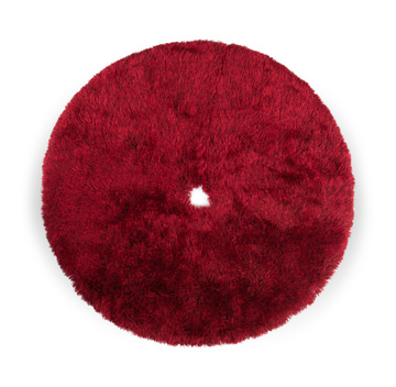 image 4′6″ Shag Tree Skirt - Red