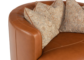 Dora Leather Swivel Chair