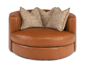 Dora Leather Swivel Chair