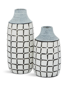 Set of Two Handmade Vases