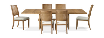 Bozeman Trestle Table With 4 Caneback Side Chairs