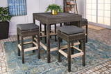 Vista Driftwood 5 Piece Patio Bar Set thumbnail 3