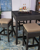 Vista 5 Piece Patio Bar Set thumbnail 4