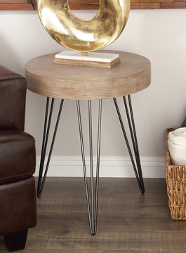 Breya Industrial Accent Table