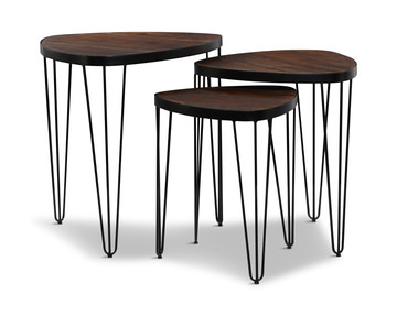 Zane Industrial Set/3 Nesting Tables