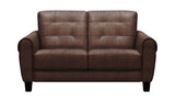 Madden Leather Loveseat - Tobacco thumbnail 1