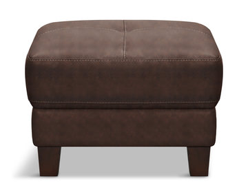 Madden Leather Ottoman - Tobacco