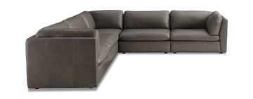 Jonah 5 Piece Leather Modular Sectional