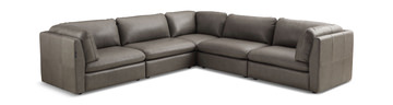 Regula 3 Piece Leather Sectional | HOM Furniture