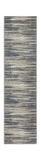 Cleopatra Berwyn Bell Place Grey/Dark Blue Area Rug - 2′0″ X 8′0″ thumbnail 1