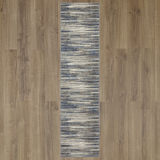 Cleopatra Berwyn Bell Place Grey/Dark Blue Area Rug - 2′0″ X 8′0″ thumbnail 2
