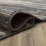 Cleopatra Berwyn Bell Place Grey/Dark Blue Area Rug - 2′0″ X 8′0″ thumbnail 6