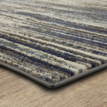Cleopatra Bell Place Grey/Dark Blue Area Rug - 2′0″ X 8′0″