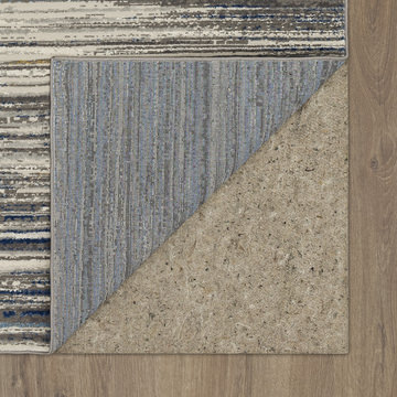 Cleopatra Bell Place Grey/Dark Blue Area Rug - 3′11″ X 6′0″