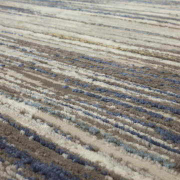 Cleopatra Bell Place Grey/Dark Blue Area Rug - 2′0″ X 8′0″