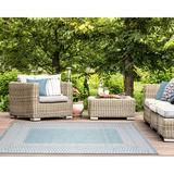 Malibu Etched Aqua 5′3″ X 7′6″ Outdoor Rug thumbnail 8