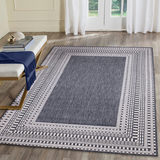 Malibu Etched Border Navy 5′7″ x 7′6″ Area Rug thumbnail 6