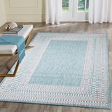 Malibu Etched Aqua 5′3″ X 7′6″ Outdoor Rug thumbnail 9