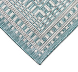 Malibu Etched Aqua 5′3″ X 7′6″ Outdoor Rug thumbnail 4