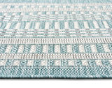 Malibu Etched Aqua 5′3″ X 7′6″ Outdoor Rug thumbnail 2