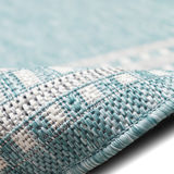 Malibu Etched Aqua 5′3″ X 7′6″ Outdoor Rug thumbnail 3