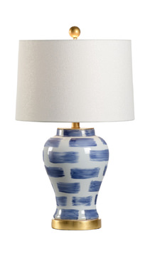 image Blue & White Brick Lamp
