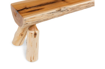 Cedar Log Bench