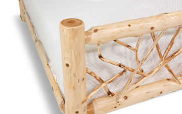 Cedar Log Queen Twig Bed