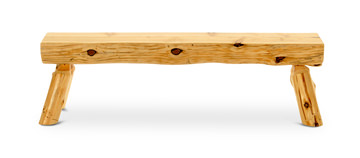 Cedar Log Bench