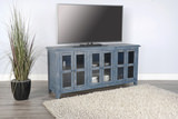 Captiva Glass Front Media Credenza - Ocean Blue thumbnail 2